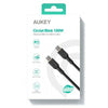 Cavo USB-C con USB-C Aukey CB-SCC101 Nero 1 m-1