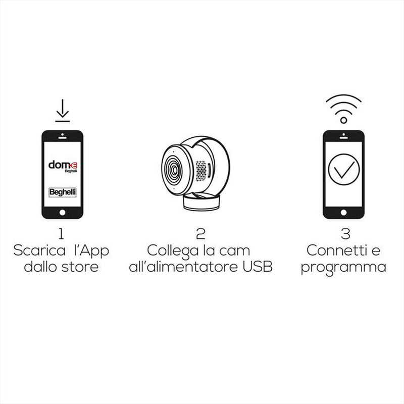 Beghelli videocamera ring da interno Nero bigeshop