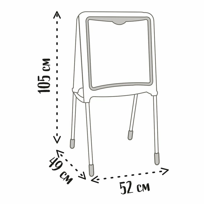 Lavagna Double-face Smoby Pieghevole 80 Pezzi 105 x 49 x 52 cm-2