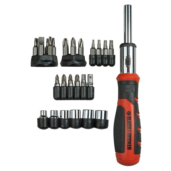 Set di punte con cacciavite Black & Decker BDHT0-62130 29 Pezzi-0