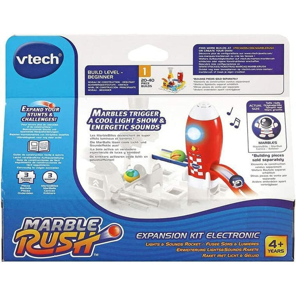 Set di Biglie Vtech Marble Rush - Expansion Kit Electronic - Raket Circuito Pista con Rampe 3 Pezzi + 4 Anni-0