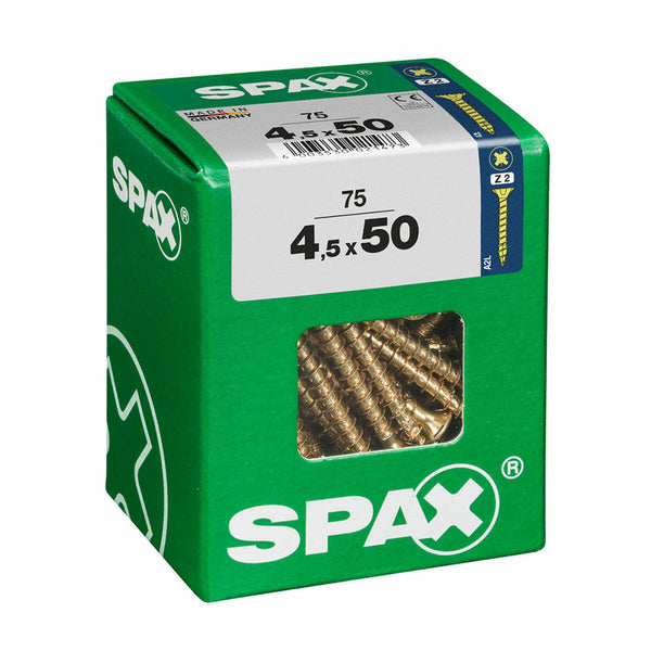 Scatola a viti SPAX Vite per legno Testa piatta (4,5 x 50 mm)-0