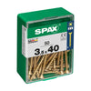 Scatola a viti SPAX Yellox Legno Testa piatta 50 Pezzi (3,5 x 40 mm)-1