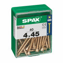 Scatola a viti SPAX Vite per legno Testa piatta (4 x 45 mm) (4,0 x 45 mm)-0