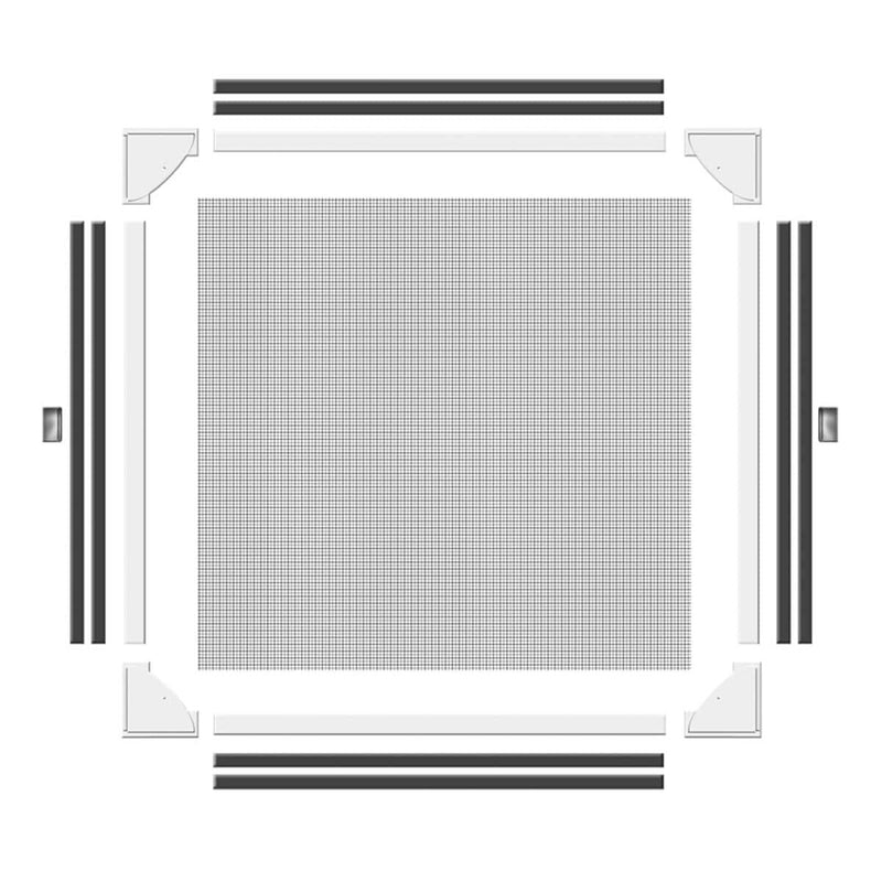 Zanzariera Schellenberg Magnetico Con cornice Fibra di Vetro Bianco (100 x 120 cm)-1