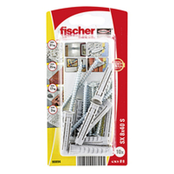 Dadi e viti Fischer Dadi e viti 10 Unità (8 x 40 mm)-0