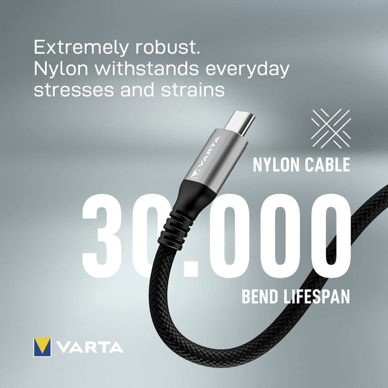 Cavo USB-C Varta 2 m Nero-2