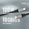 Cavo USB-C Varta 2 m Nero-3