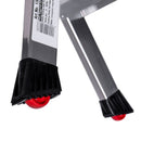 Scala Pieghevole a 2 Scalini Krause 130037 Argentato Alluminio-1