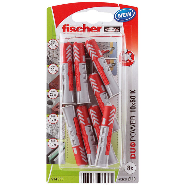 Tacchetti Fischer DuoPower 534995 Ø 10 x 50 mm Nylon (8 Unità)-0