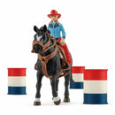 Playset Schleich Cowgirl Barrel Racing Fun-0