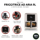 Ariete 4630 Friggitrice ad aria 9L, 1500 W, Capacità 9L, Capacità di cottura 3,5kg, 8 programmi preimpostati, Temperatura fino a 200°, Cestello trasparente per controllo cottura, Bianco-1