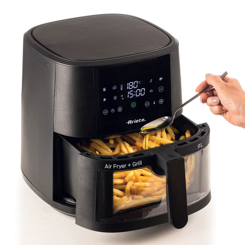 Friggitrice ad aria 9L con vetro Nero bigeshop
