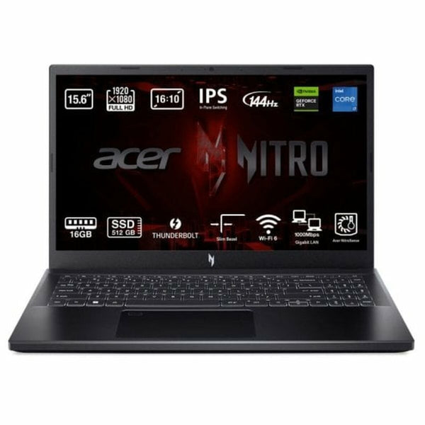 Laptop Acer Nitro V 15 ANV15-51-74ET 15,6" Intel Core i7-13620H 16 GB RAM 512 GB SSD Nvidia Geforce RTX 4050-0