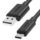 Cavo USB A con USB C Unitek Y-C481BK Bianco 50 cm-1