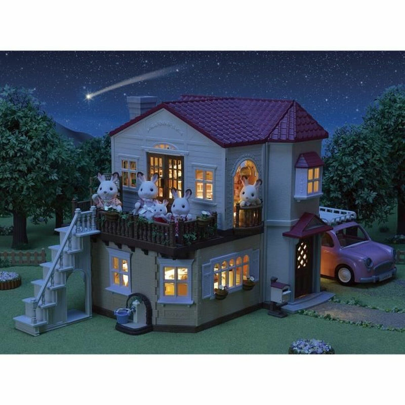 Playset Sylvanian Families Red Roof Country Home Casa in Miniatura Coniglio-1