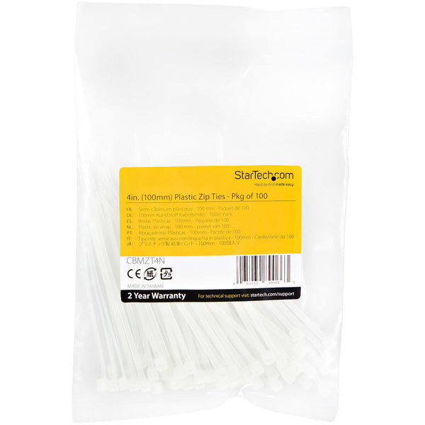 Fascette in Nylon Startech CBMZT4N              Bianco-0