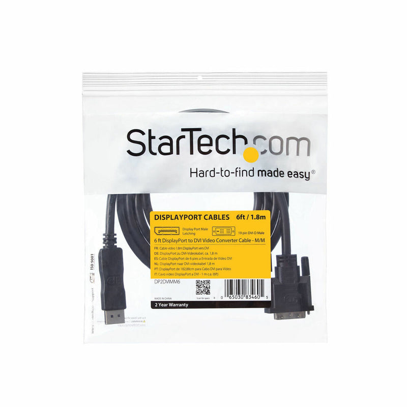 Adattatore DisplayPort a DVI Startech DP2DVIMM6            (1,8 m) Nero 1.8 m-1