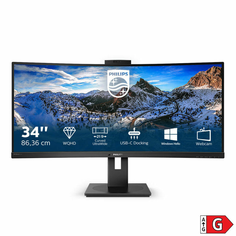 Monitor Videowall Philips 346P1CRH/00 LCD UltraWide Quad HD 34" 50-60 Hz 34"-4