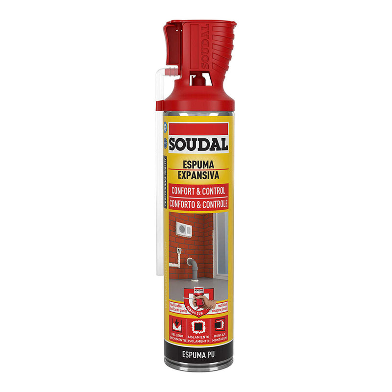 Schiuma Soudal Confort & Control 123921 Poliuretano 600 ml-0