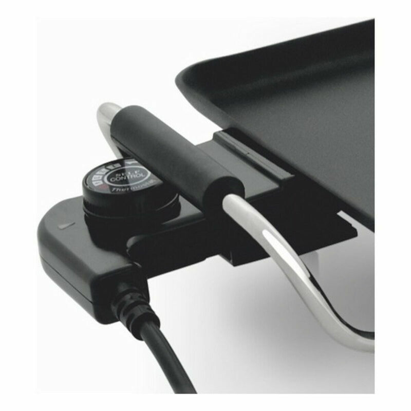 Piastra griglia liscia Haeger GR-200.010A Nero 2000 W-2