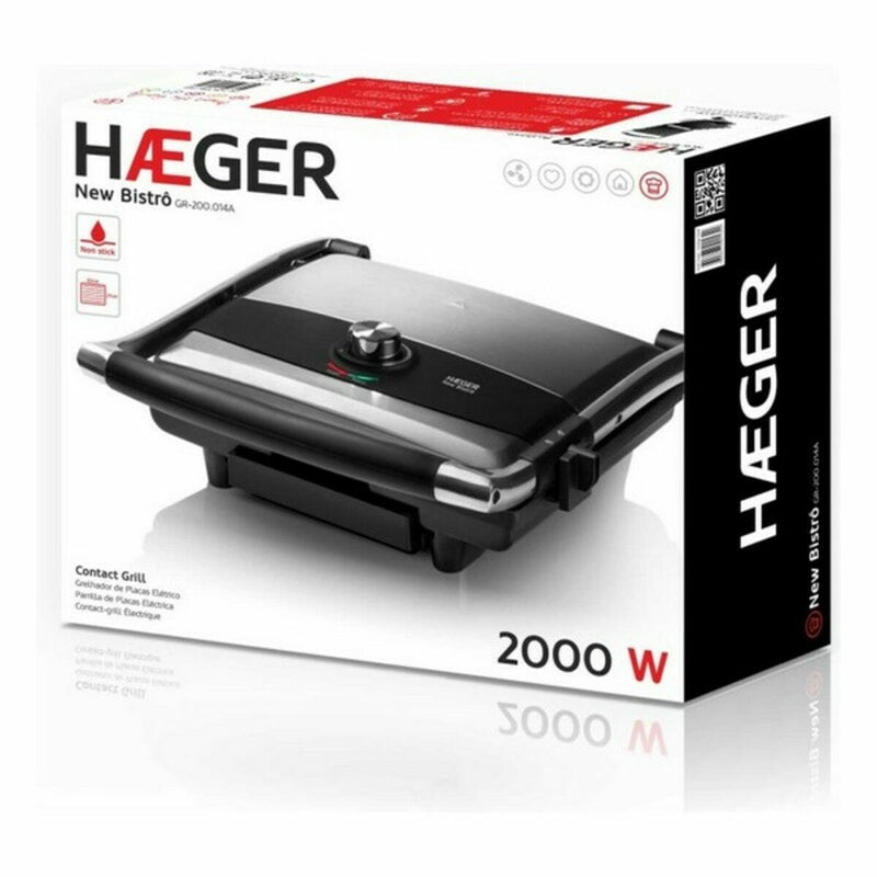 Barbecue Elettrico Haeger GR-200.014A 2000 W-1