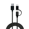 Cavo da USB a Micro USB e USB C Savio CL-128 Nero 1 m-5