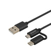 Cavo da USB a Micro USB e USB C Savio CL-128 Nero 1 m-4