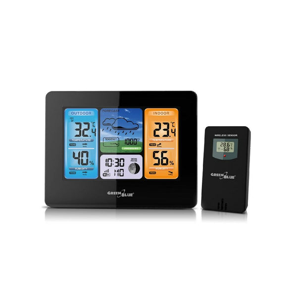 Stazione Meteorologica Multifunzione Greenblue GB522 Nero-0