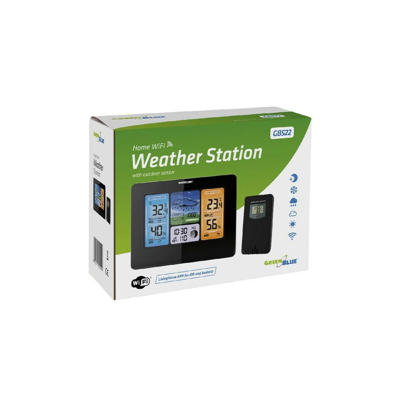 Stazione Meteorologica Multifunzione Greenblue GB522 Nero-2