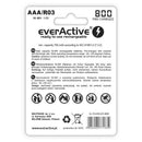 Batterie Ricaricabili EverActive EVHRL03-800 AAA R03 1,2 V 3.7 V (2 Unità)-1