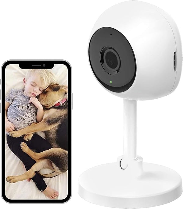 Woox 741143 Smart Camera WiFi Full HD 2 MP Controllo Vocale Alexa Google, R4114 Bianco videosorveglianza