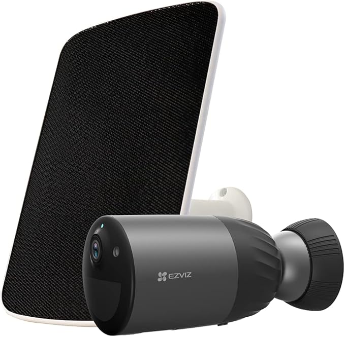 EZVIZ BC1C Telecamera Wi-Fi Esterno Senza Fili piu  pannello solare 1080p  Visione Notturna a Colori, Alexa, Modello eLife ezviz