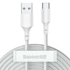 Cavo USB A con USB C Baseus TZCATZJ-02 Bianco 1,5 m (2 Unità)-2