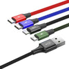 Cavo da USB a Micro USB, USB-C e Lightning Baseus CA1T4-B01 Nero 1,2 m-2