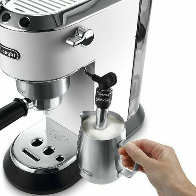 Caffettiera Express a Leva DeLonghi EC 685.W 1300 W Bianco Nero Argentato 1300 W 15 bar 1,1 L-4