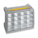 Cassettiera Terry N16 Grigio Viti Trasparente 16 cassetti-1