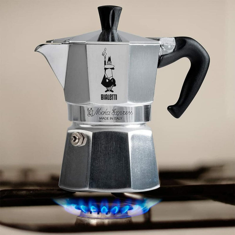 Caffettiera Italiana Bialetti Moka Express Alluminio 200 ml 3 Tazze-4