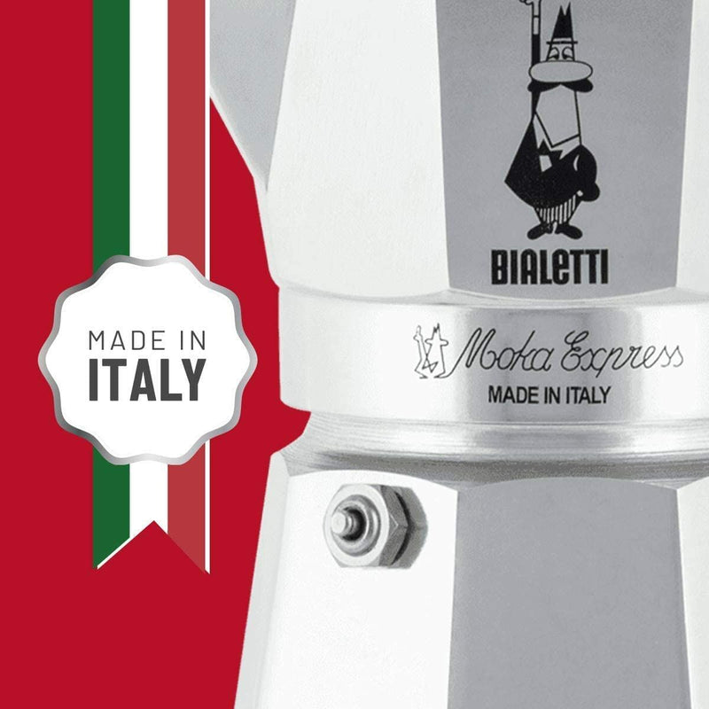 Caffettiera Italiana Bialetti Moka Express Alluminio 200 ml 3 Tazze-2