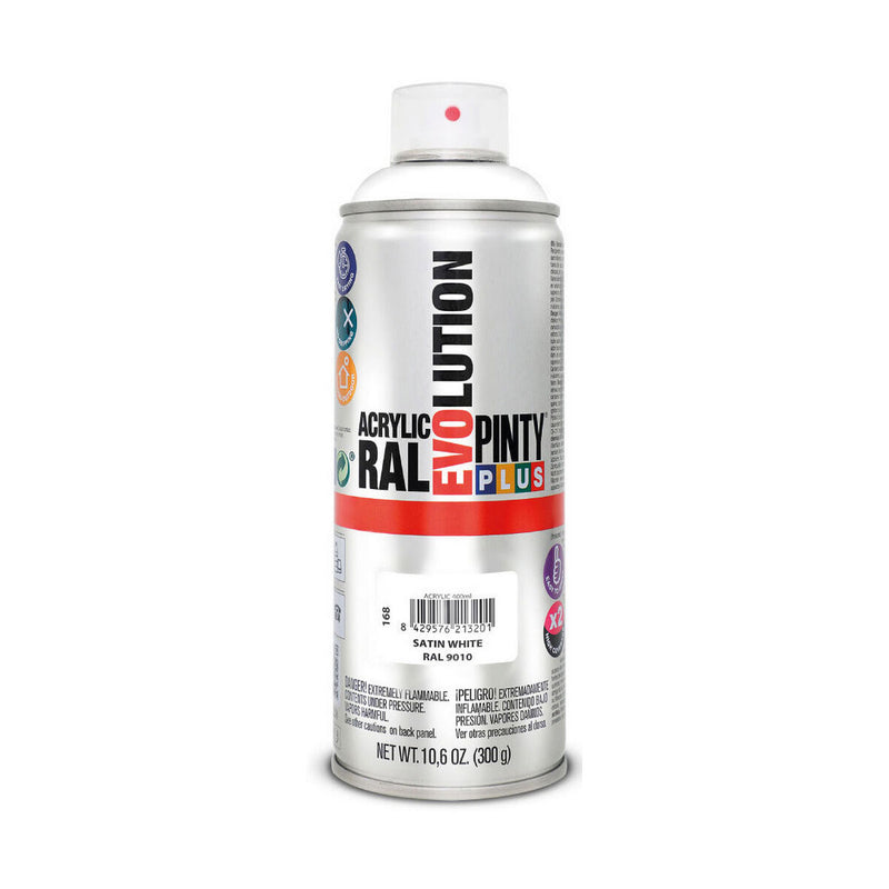 Vernice spray Pintyplus Evolution RAL 9010 400 ml Raso Pure White-0