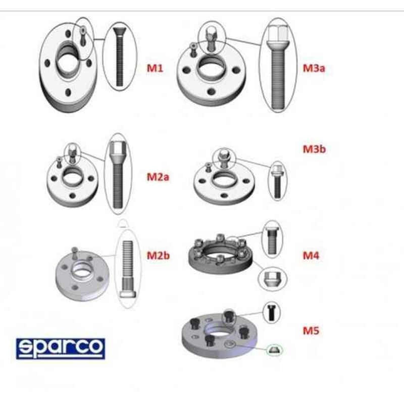 Estrattori Sparco 5x108 63,3 M12 x 1,50 16 mm M2B-1
