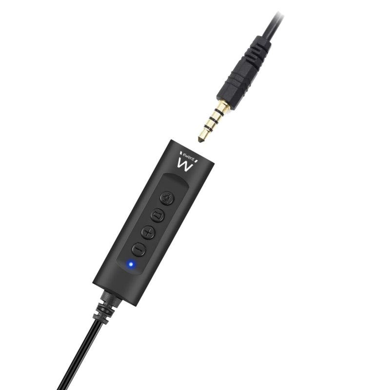 Adattatore Audio Jack Ewent EW3569 Microfono integrato 50 cm Nero-1