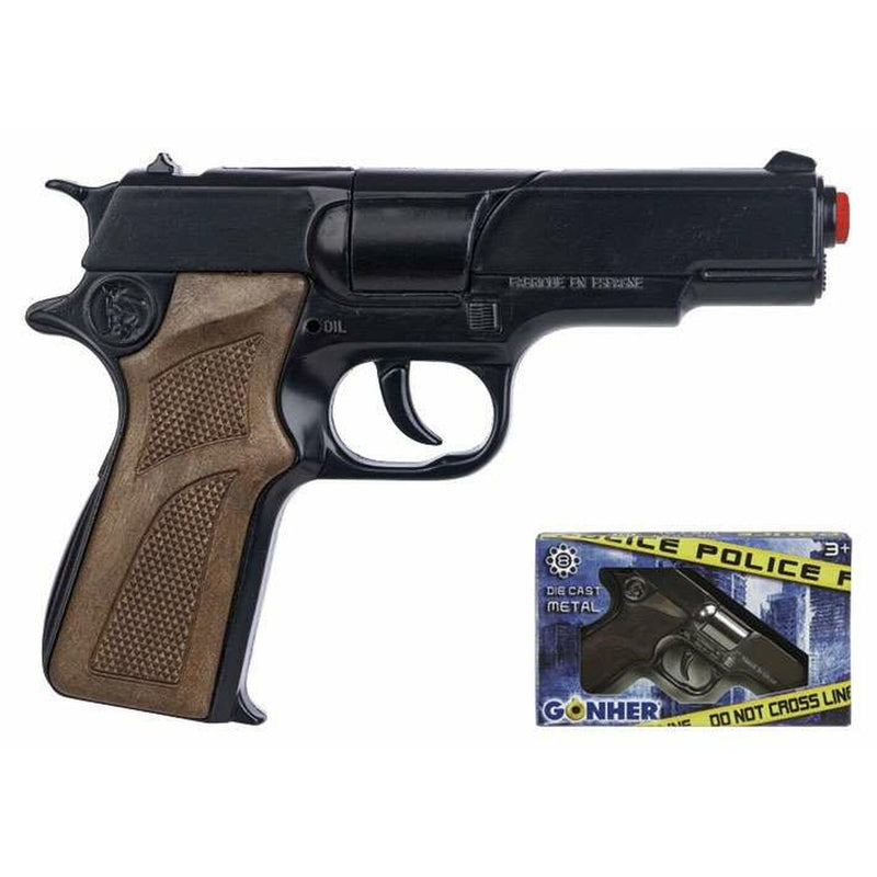 Pistola di Petardi Gonher Nero Poliziotto-0