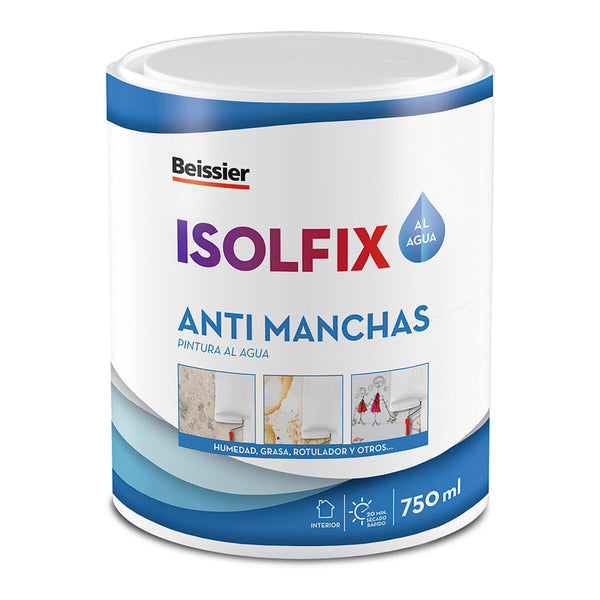 Vernice acrilica Beissier 70249-012 Isolfix Antimacchia Bianco 750 ml-0