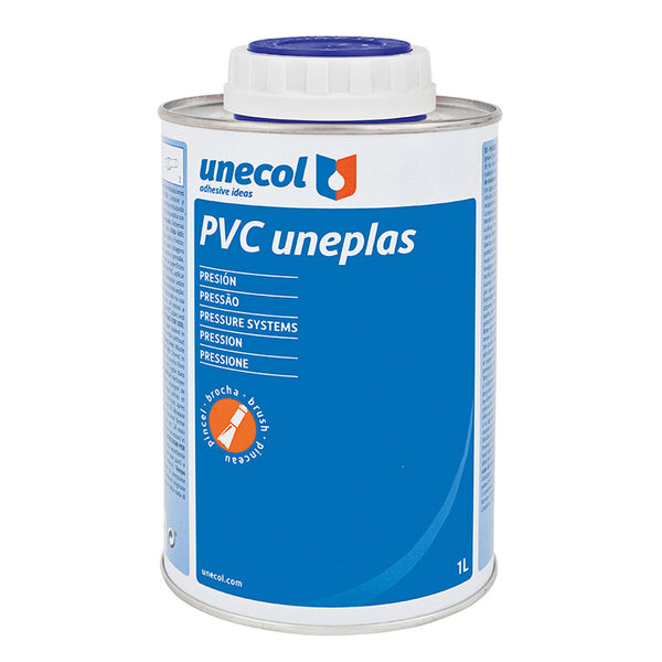 Adesivo per tubi in PVC Unecol Uneplas A2040 Pennello 1 L-0