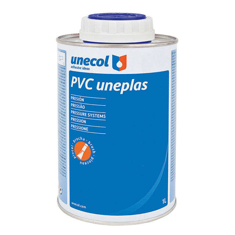 Adesivo per tubi in PVC Unecol Uneplas A2040 Pennello 1 L-0