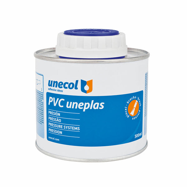 Adesivo per tubi in PVC Unecol Uneplas A2041 Pennello 500 ml-0