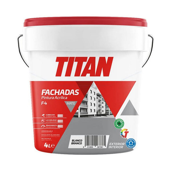 Pittura Titan 125670004 Bianco 4 L-0