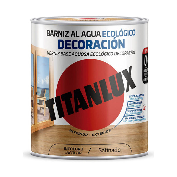 Vernice all'acqua Titanlux m21100014 Ecologico 250 ml Incolore Raso-0