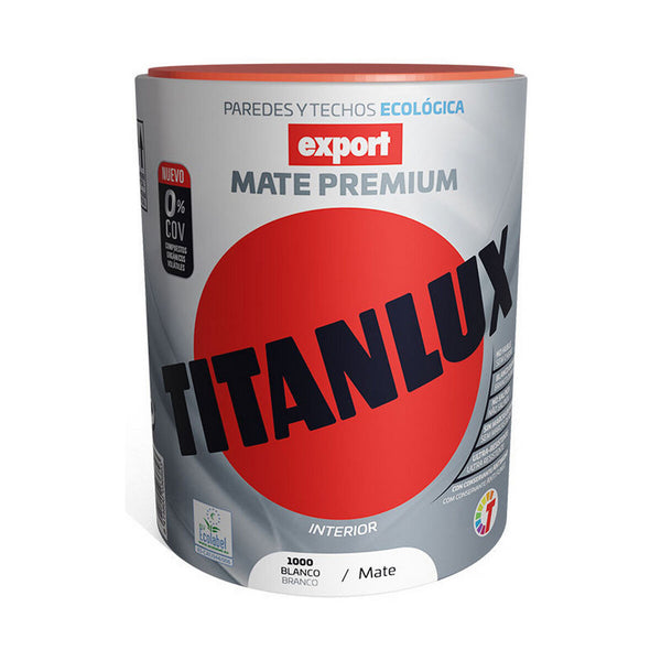 Vernice vinilica Titanlux Export f31110034 Soffitto Parete Lavabili Bianco 750 ml Mat-0